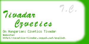 tivadar czvetics business card